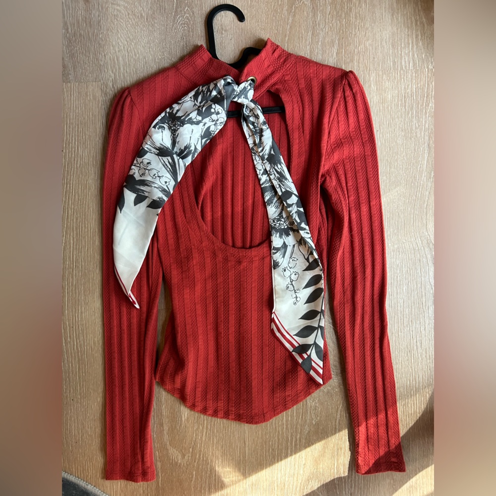Free People ribbed long sleeve shirt size XS